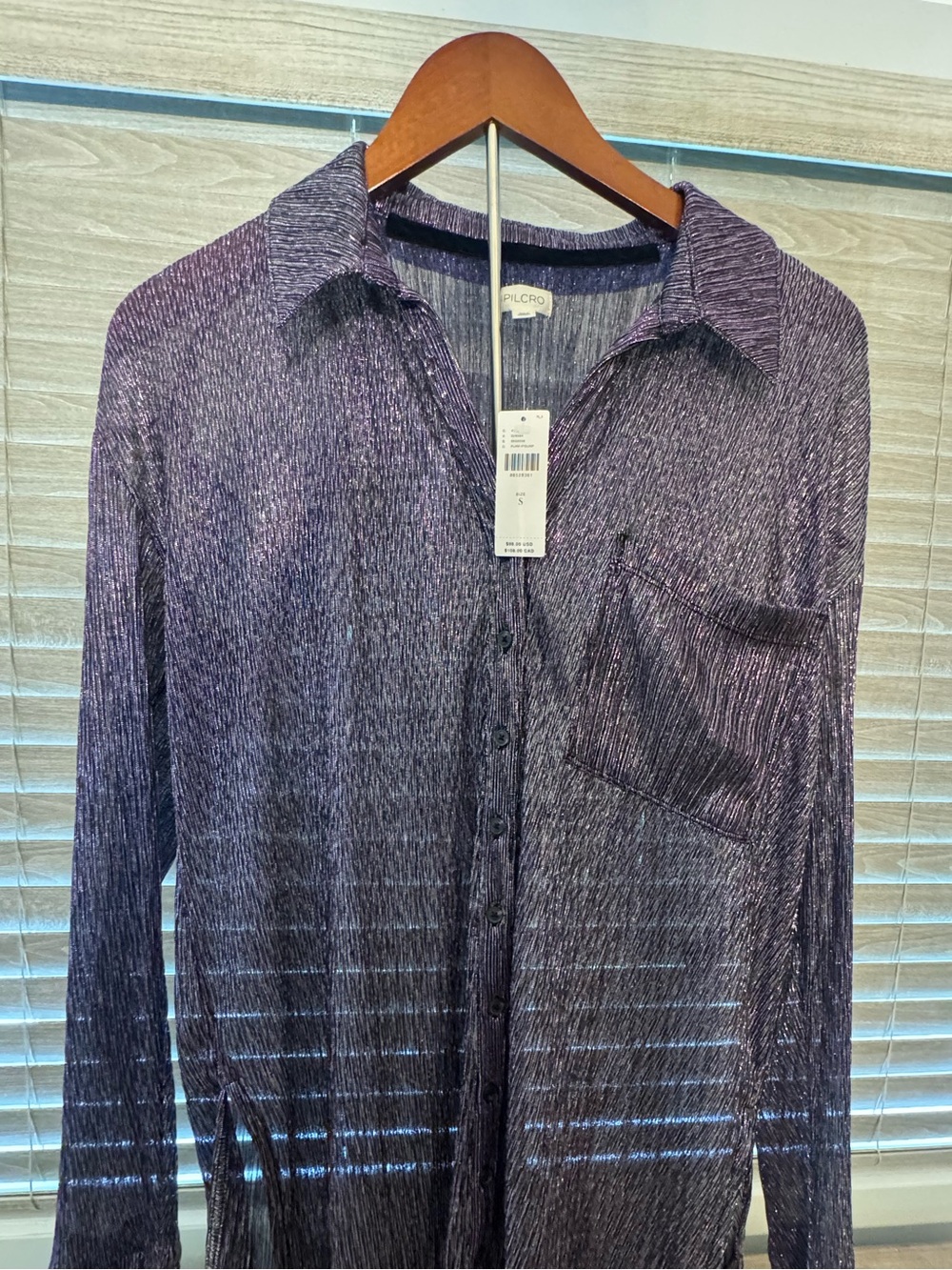 Pilcro Shimmering Purple Blouse